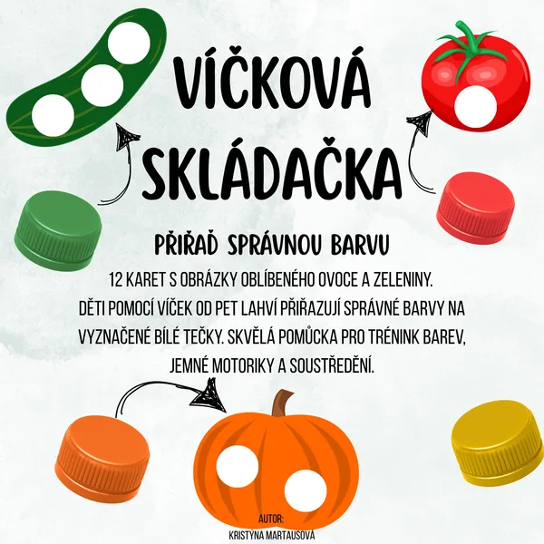 Víčková skládačka - Přiřazování barev 1