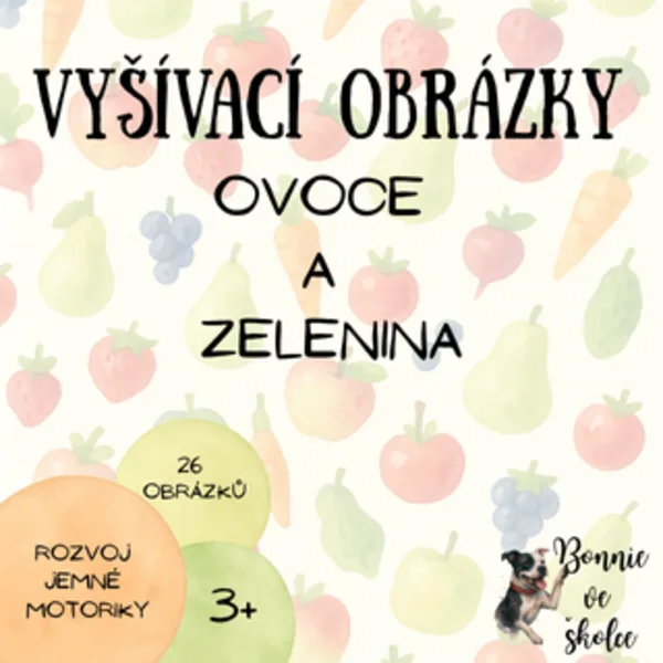 Vyšívací obrázky - ovoce a zelenina 1