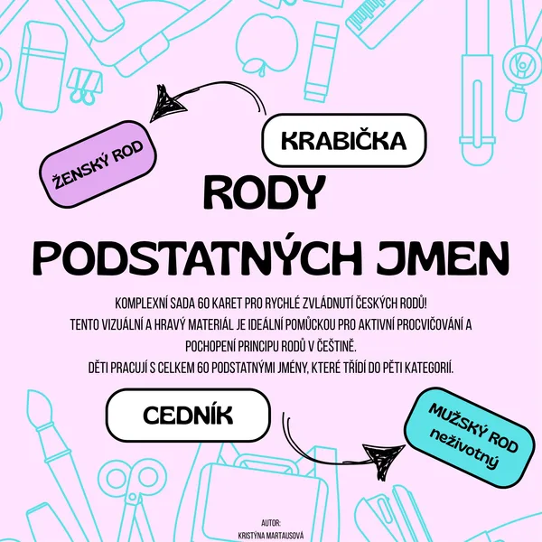 Rody podstatných jmen - Uč se hravě! 1