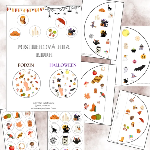 Postřehová hra KRUH - Halloween, podzim 1