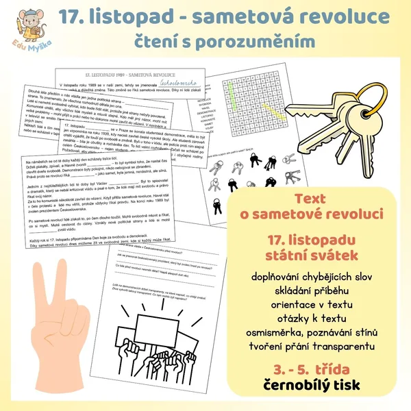 17. listopadu - sametová revoluce - čtení s porozuměním 1
