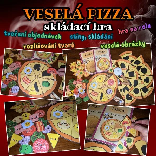 VESELÁ PIZZA - SKLÁDACÍ HRA 1