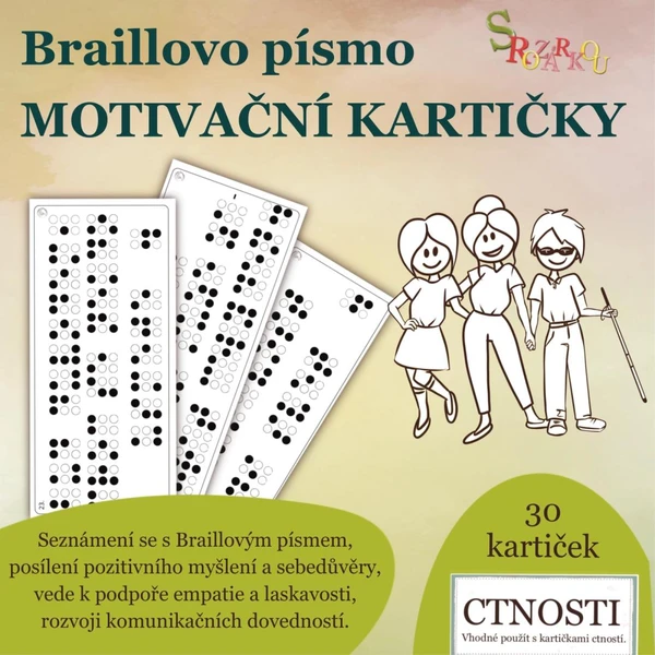 Braillovo písmo - motivační kartičky  1
