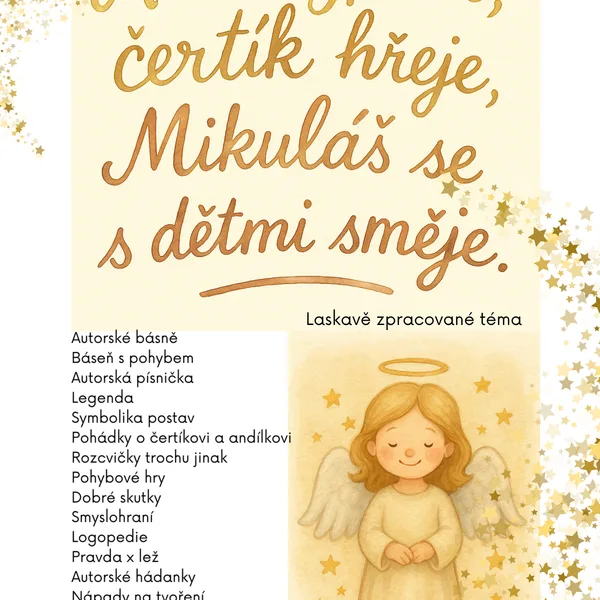 Anděl zpívá, čertík hřeje, Mikuláš se s dětmi směje  1