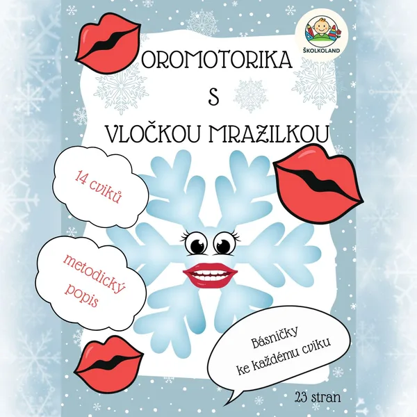Oromotorika s vločkou Mrazilkou pro MŠ + básničky, logopedie 1