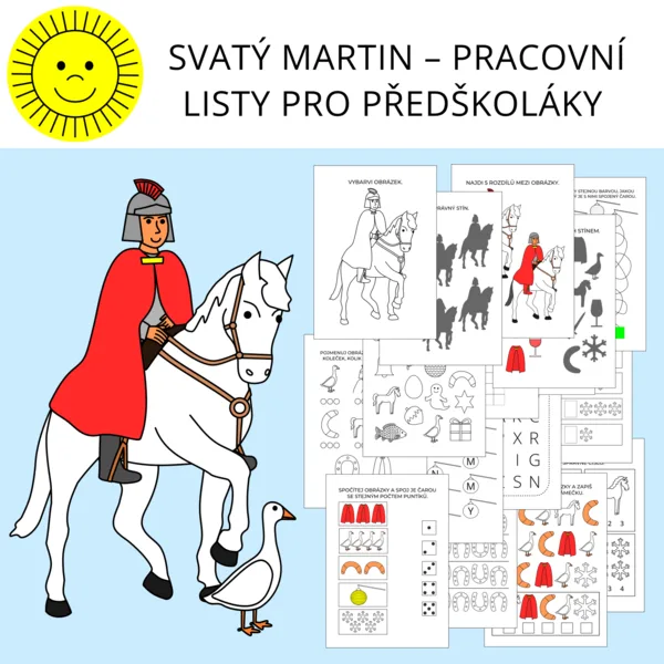 SVATÝ MARTIN – PRACOVNÍ LISTY PRO PŘEDŠKOLÁKY 1