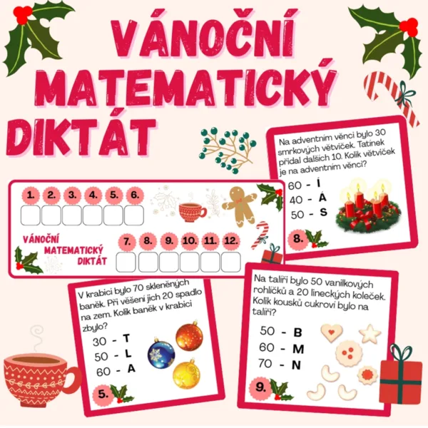 Vánoční matematický diktát 1