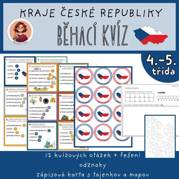 Kraje České republiky - běhací kvíz 1