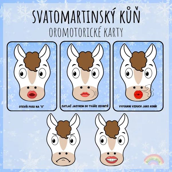 ❄️Svatomartinský kůň, oromotorické karty❄️ 1
