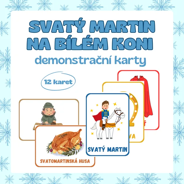Martin na bílém koni – demonstrační karty 1