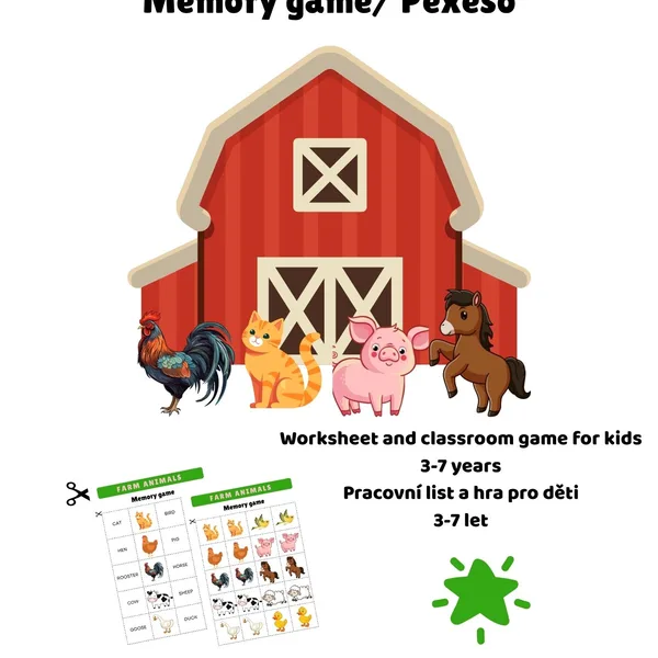 Farm Animals- Memory Game (Pexeso) 1
