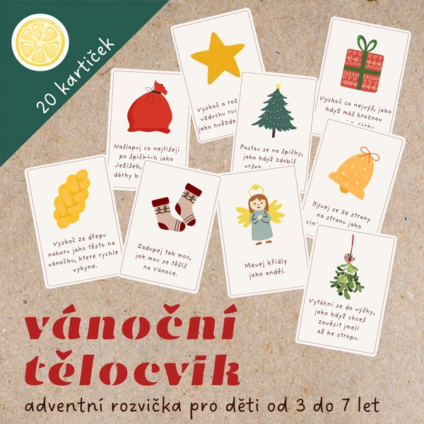 VÁNOČNÍ TĚLOCVIK - pohybové kartičky na rozcvičku 1