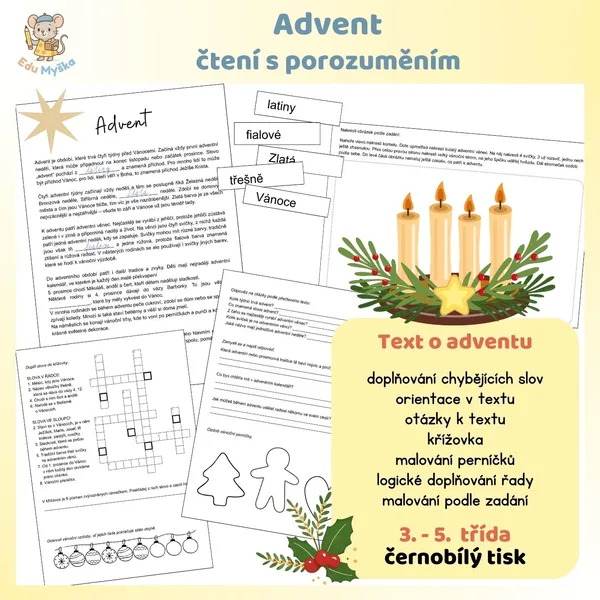 Advent - čtení s porozuměním 1