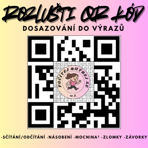 Rozlušti QR kód - Dosazování do výrazů 1