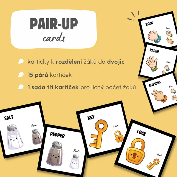 Pair-up cards / Zábavné rozdělení do dvojic 1