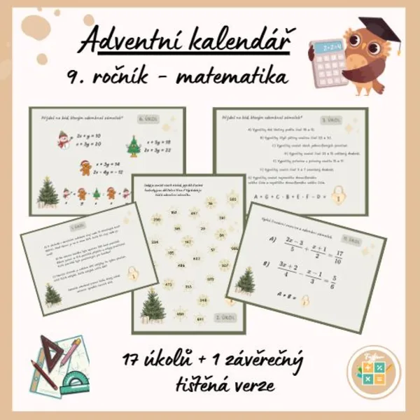 ADVENTNÍ KALENDÁŘ - 9. ročník - opakování učiva 1