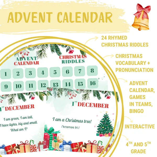 Advent calendar - Christmas riddles (1. stupeň) 1