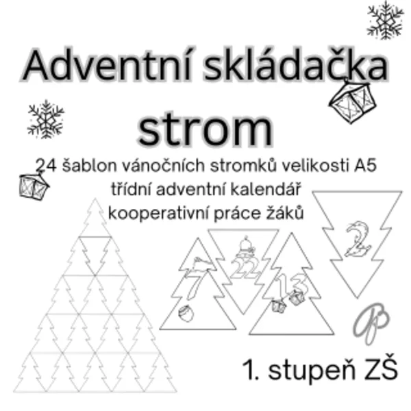 Adventní skládačka - strom 1