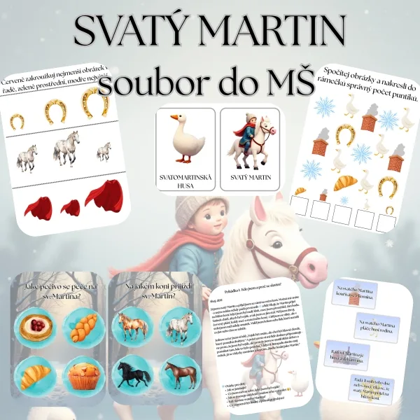 Martin na bílém koni - materiály pro nejmenší ❄️🐴 1