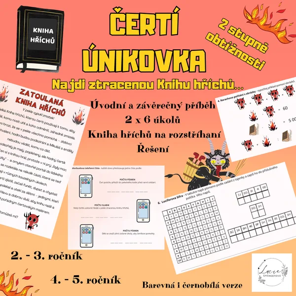 ČERTÍ ÚNIKOVKA - 2 verze obtížnosti 1