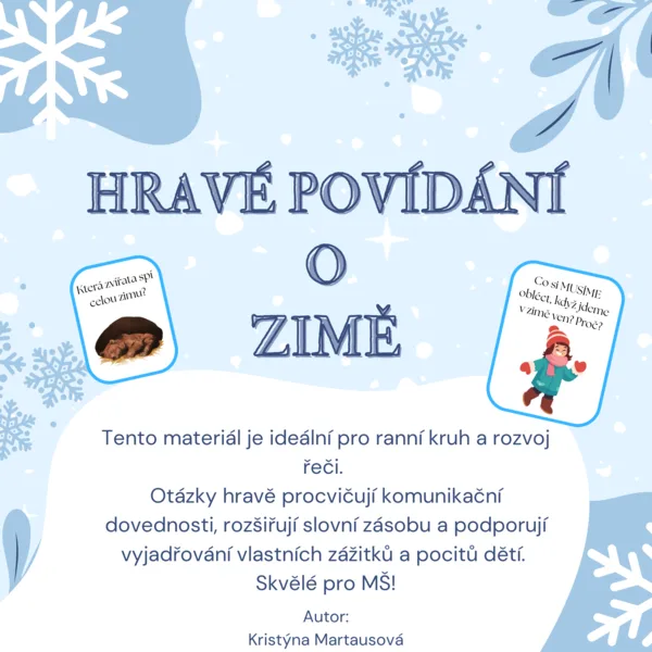 Hravé povídání o zimě - 32 otázek do ranního kruhu 1