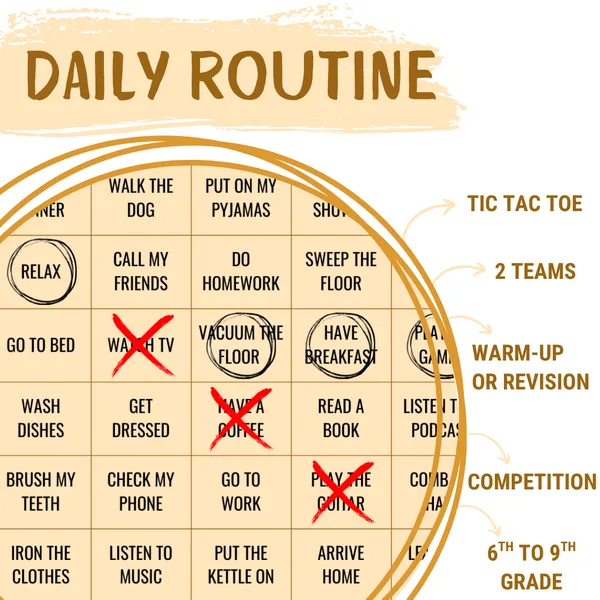 Daily routine - tic tac toe 1