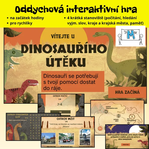 Oddechová interaktivní hra - Dinosauří útěk 1