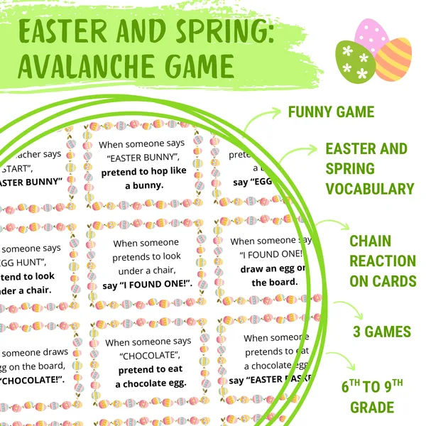 Easter and spring - Avalanche game (2. stupeň) 1