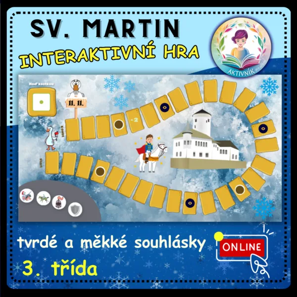 SV. MARTIN-INTERAKTIVNÍ HRA (tvrdé a měkké souhlásky) 1