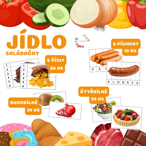 JÍDLO - skládačky 1