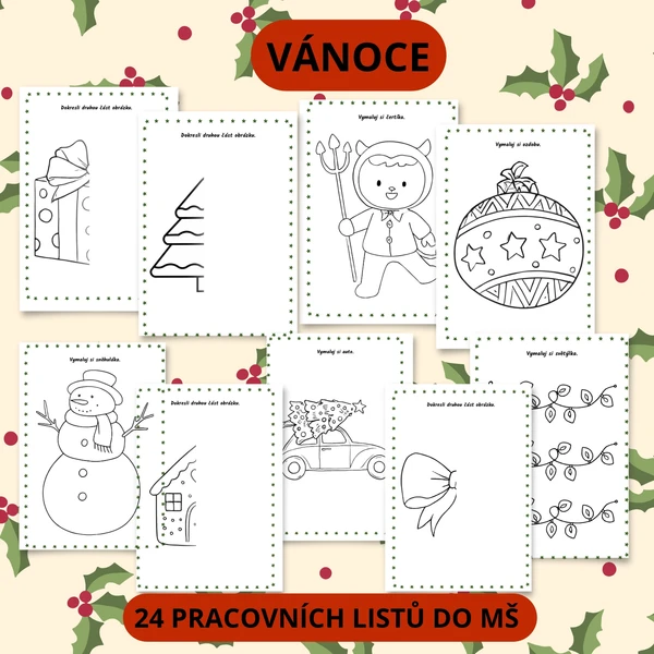 Adventní pracovní listy 🎄 1