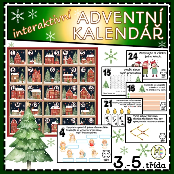 ADVENTNÍ KALENDÁŘ- INTERAKTIVNÍ- 3. - 5. TŘÍDA 1