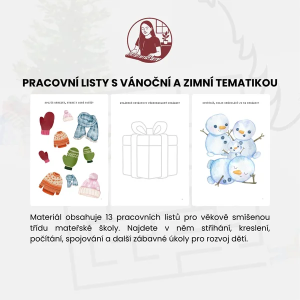 Vánoční a zimní pracovní listy 1