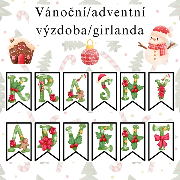 Vánoční/adventní výzdoba/girlanda 1