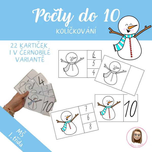 SNĚHULÁK - počty do 10 1