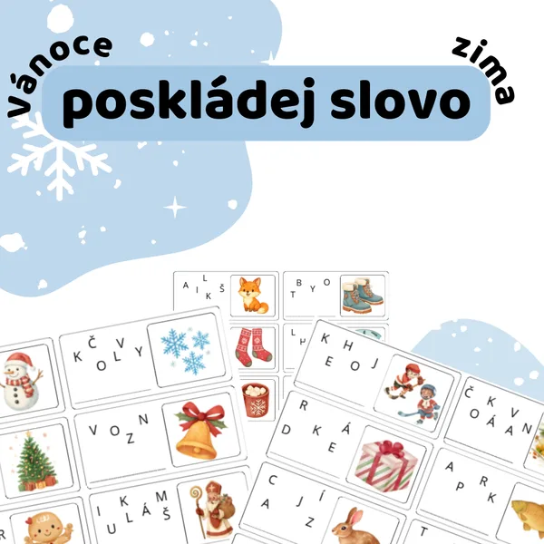 Poskládej slovo - zima, Vánoce 1
