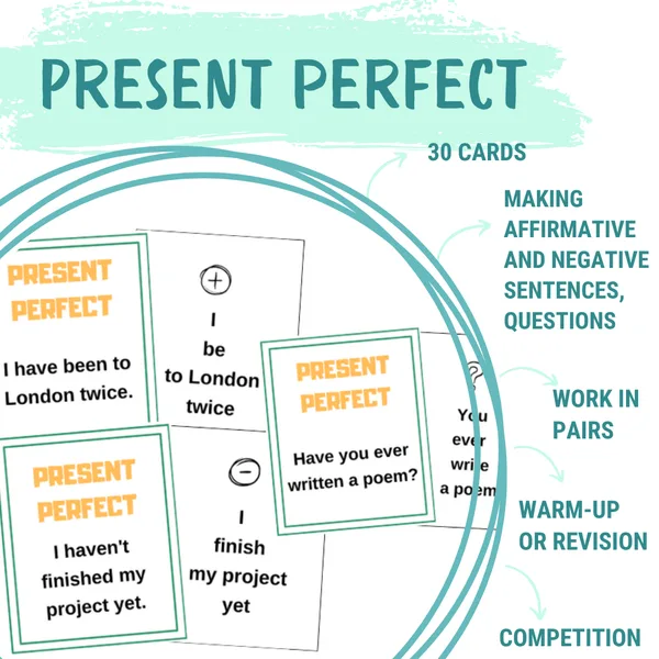 Present perfect - cards (making sentences) 1