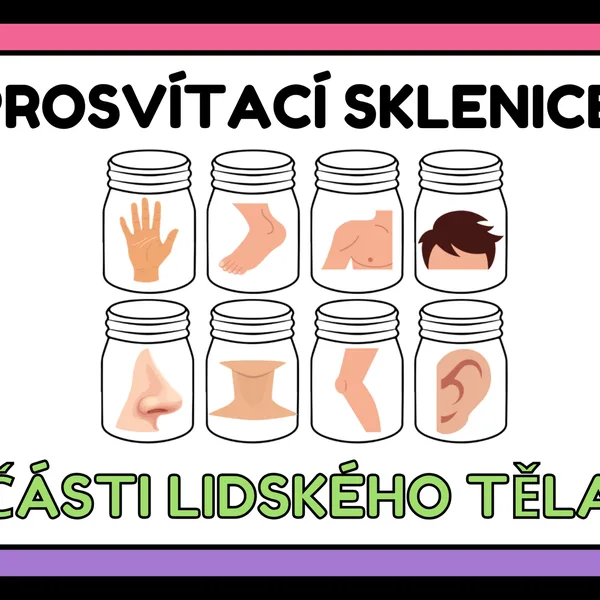 Prosvítací sklenice - části lidského těla 1