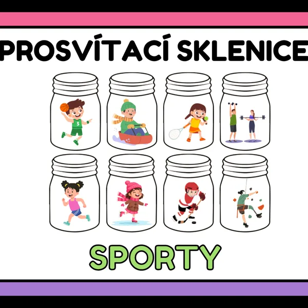 Prosvítací sklenice - Sporty 1
