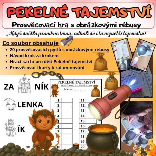 Obrázkové rébusy - PEKELNÉ TAJEMSTVÍ 1