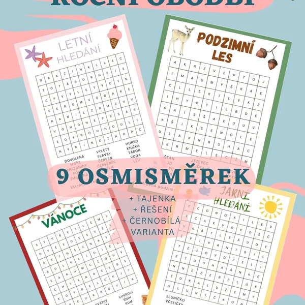 Osmisměrky - roční období  1