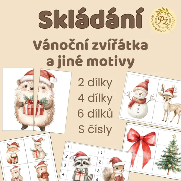 Skládání - vánoční zvířátka a jiné motivy 1
