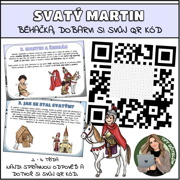 Svatý Martin - běhačka, dobarvení QR kódu 1