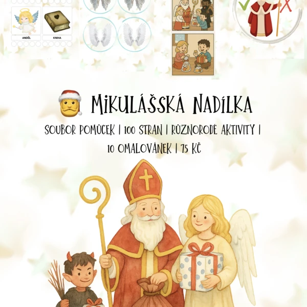 🎅 Mikulášská nadílka – 100 stran aktivit plných zábavy a tradic 1