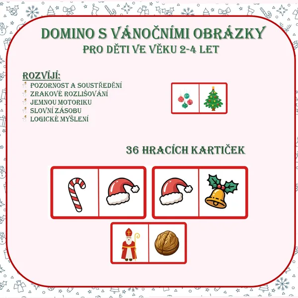 Domino s vánočními obrázky 1