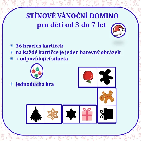 STÍNOVÉ VÁNOČNÍ DOMINO 1