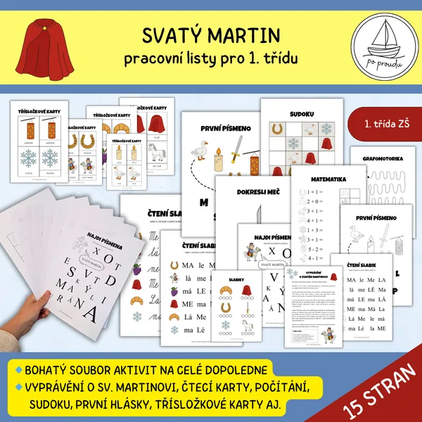 Svatý Martin - pracovní listy pro 1. třídu 1