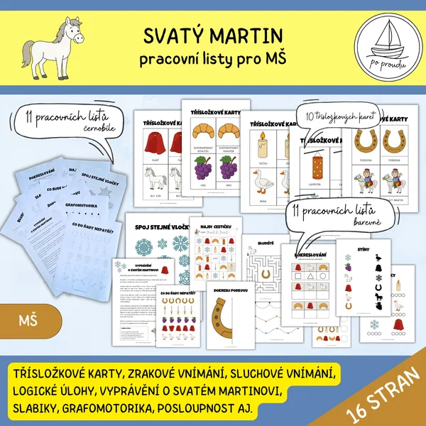 Svatý Martin - pracovní listy pro MŠ 1