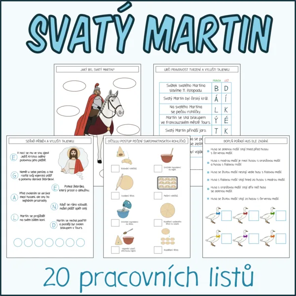 Svatý Martin - Pracovní listy 1