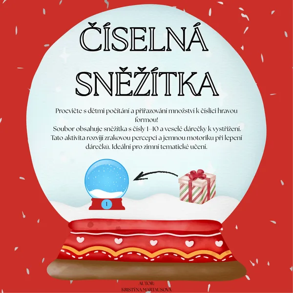 Číselná sněžítka - Počítání hravou formou! 1